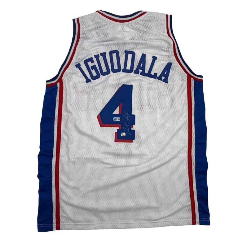 Autographed/Signed Andre Iguodala Philadelphia White Jersey Beckett BAS COA