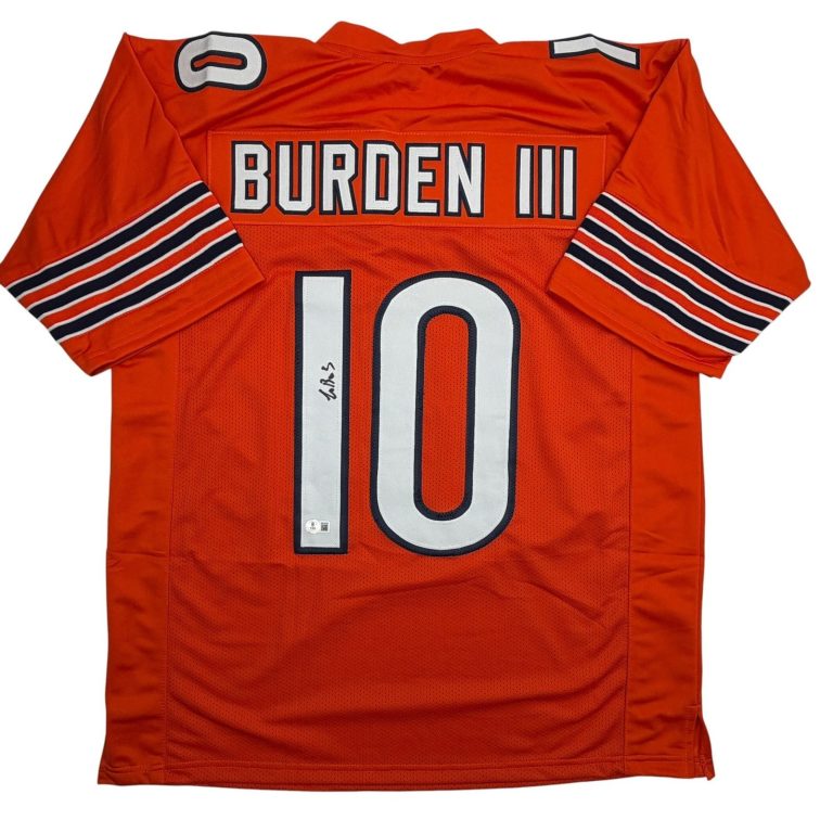 Autographed/Signed Luther Burden Chicago Orange Football Jersey Beckett COA