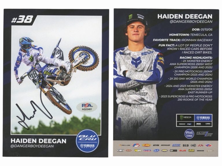 Haiden Deegan Signed 2026 Star Yamaha Racing Rookie Card Motocross PSA AUTO #38