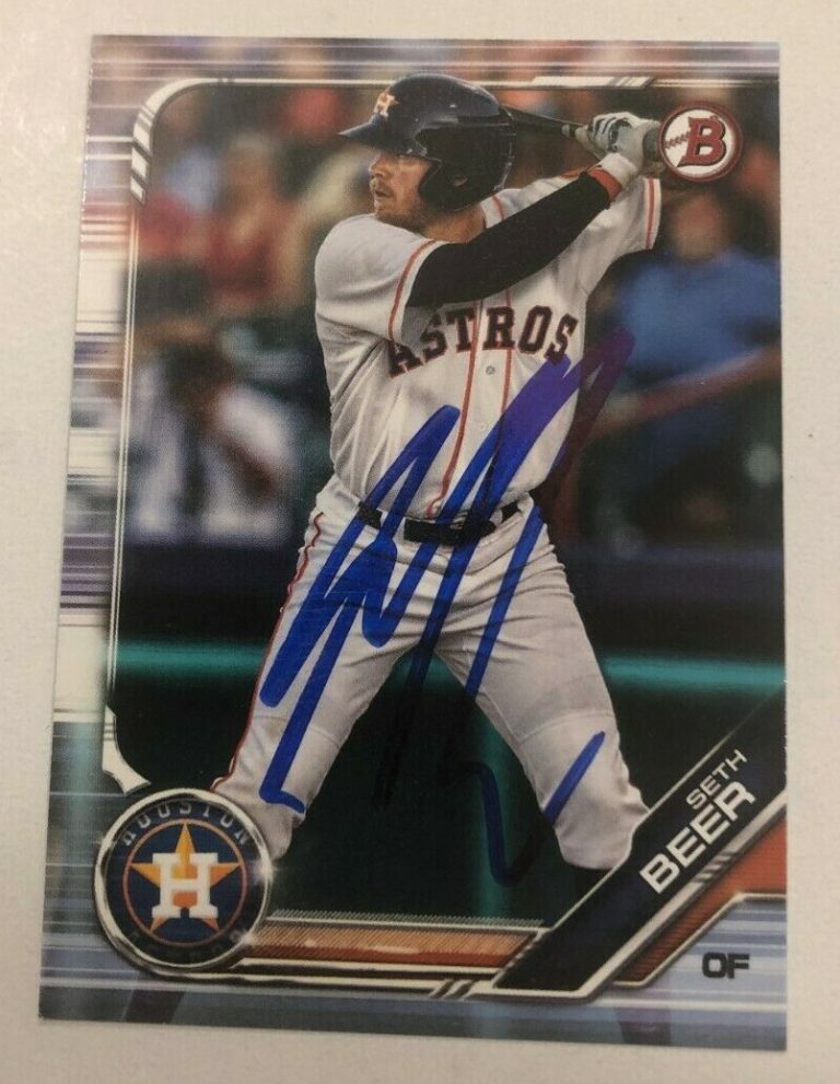 SETH BEER SIGNED 2019 BOWMAN PROSPECT ROOKIE CARD AUTO