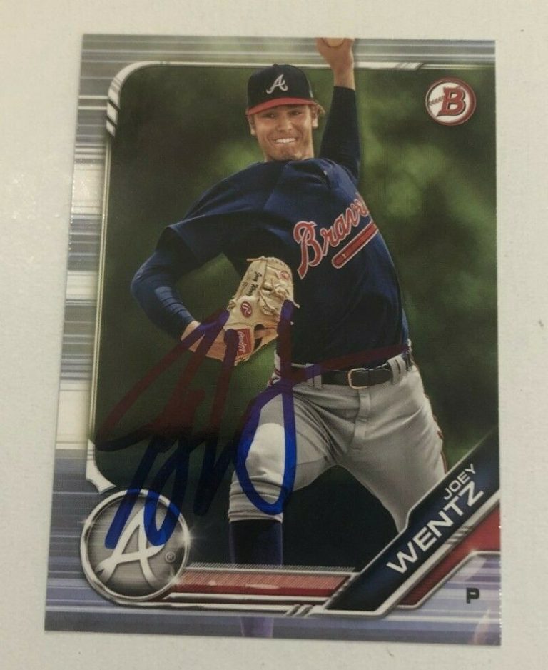 JOEY WENTZ SIGNED 2019 BOWMAN PROSPECT ROOKIE CARD AUTO