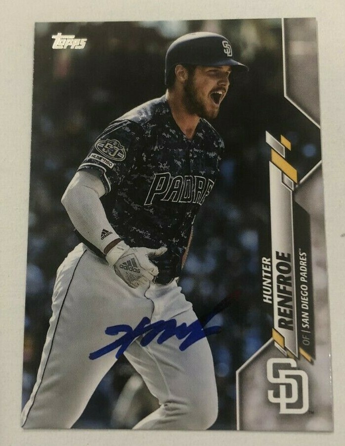 HUNTER RENFROE SIGNED 2020 TOPPS BASEBALL CARD AUTO