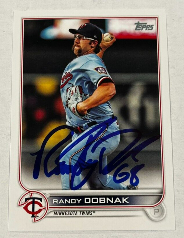 RANDY DOBNAK SIGNED 2022 TOPPS BASEBALL CARD AUTOGRAPH AUTO