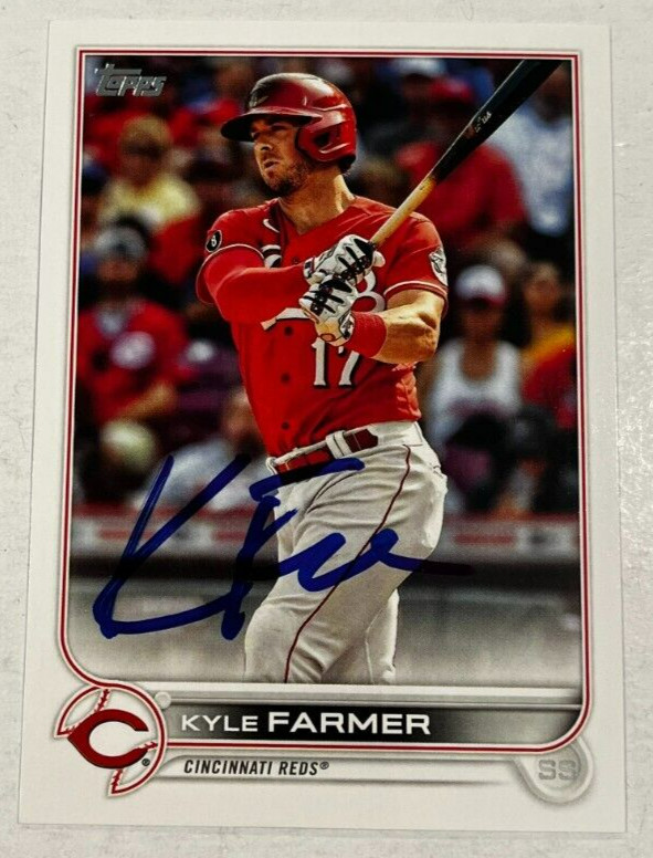 KYLE FARMER SIGNED 2022 TOPPS BASEBALL CARD AUTOGRAPH AUTO