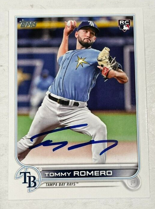 TOMMY ROMERO SIGNED 2022 TOPPS BASEBALL CARD AUTOGRAPH AUTO