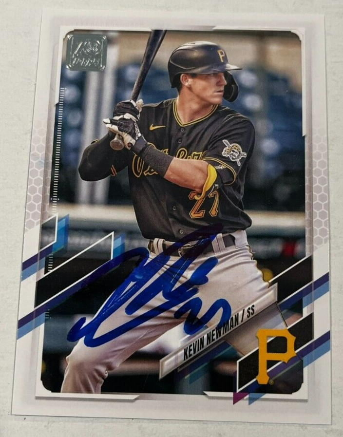KEVIN NEWMAN SIGNED 2021 TOPPS BASEBALL CARD AUTOGRAPH AUTO