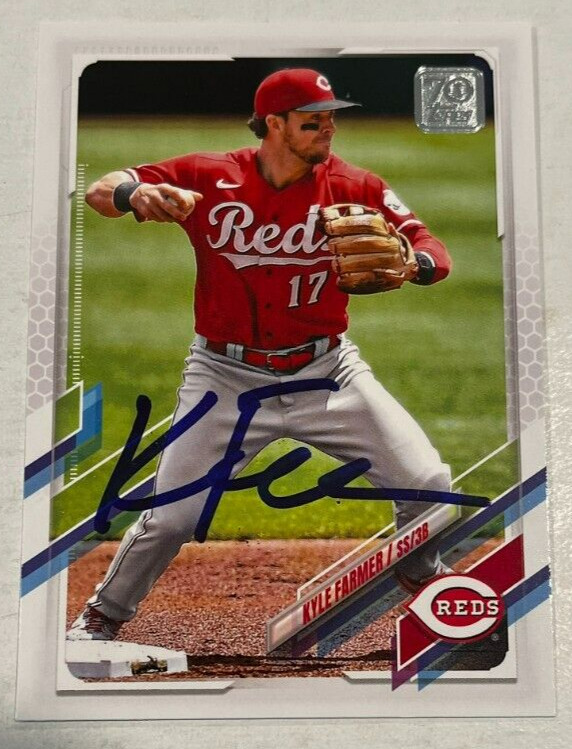 KYLE FARMER SIGNED 2021 TOPPS BASEBALL CARD AUTOGRAPH AUTO