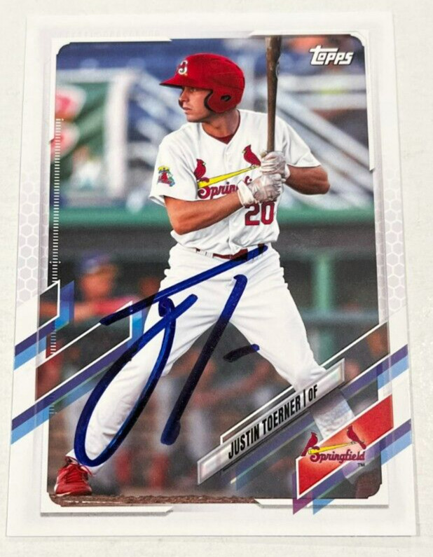 JUSTIN TOERNER SIGNED 2021 TOPPS PRO DEBUT BASEBALL CARD AUTOGRAPH AUTO