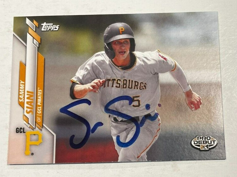 SAMMY SIANI SIGNED 2020 TOPPS PRO DEBUT BASEBALL CARD AUTOGRAPH AUTO