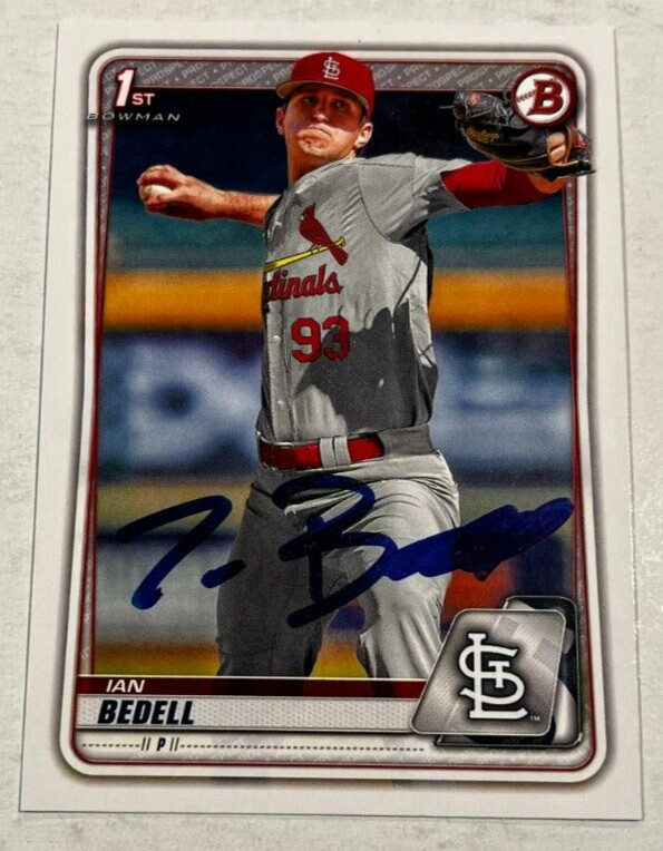 IAN BEDELL SIGNED 2020 BOWMAN DRAFT PROSPECT BASEBALL ROOKIE CARD AUTO