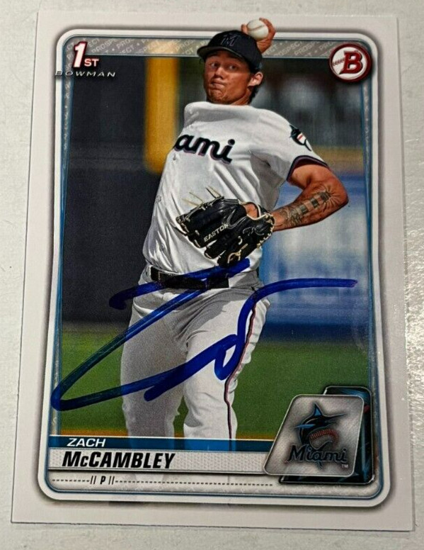ZACH MCCAMBLEY SIGNED 2020 BOWMAN DRAFT PROSPECT BASEBALL ROOKIE CARD AUTO