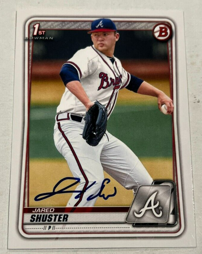 JARED SHUSTER SIGNED 2020 BOWMAN DRAFT PROSPECT BASEBALL ROOKIE CARD AUTO