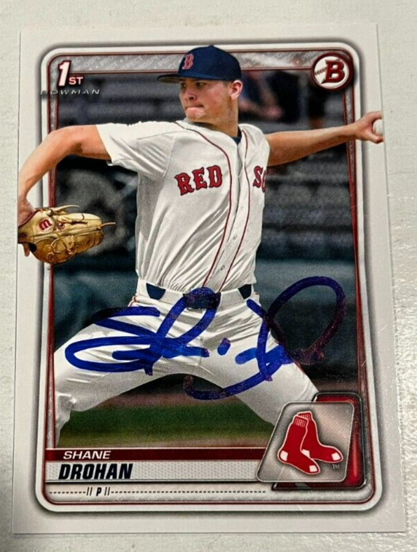 SHANE DROHAN SIGNED 2020 BOWMAN DRAFT PROSPECT ROOKIE CARD AUTO