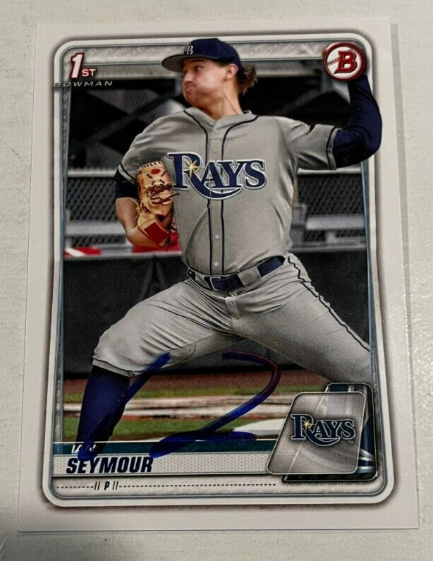 IAN SEYMOUR SIGNED 2020 BOWMAN DRAFT PROSPECT ROOKIE CARD AUTO