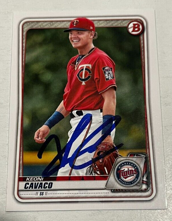 KEONI CAVACO SIGNED 2020 BOWMAN DRAFT PROSPECT ROOKIE CARD AUTO