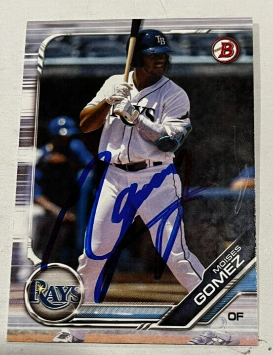 MOISES GOMEZ SIGNED 2019 BOWMAN DRAFT PROSPECT ROOKIE CARD AUTO
