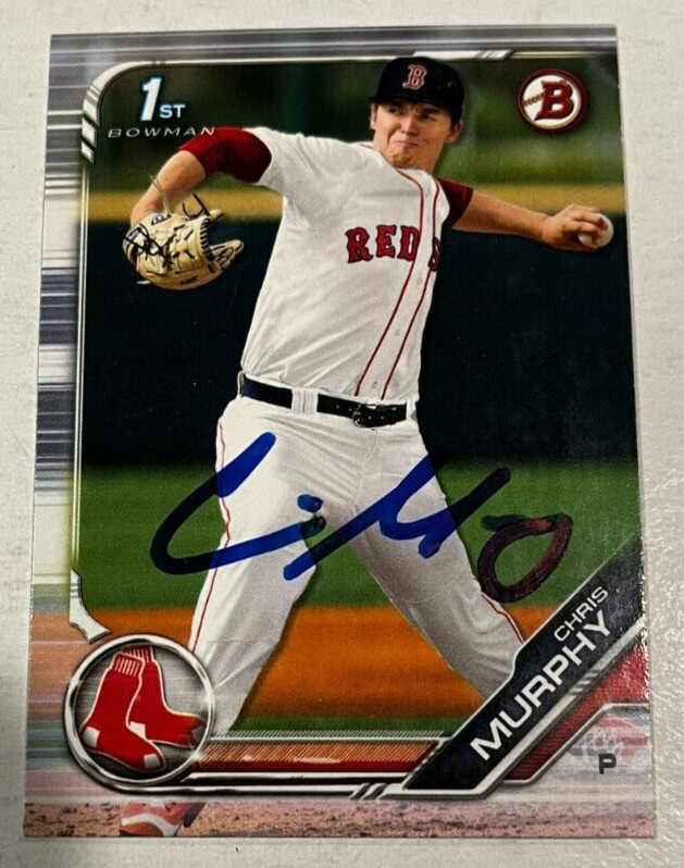 CHRIS MURPHY SIGNED 2019 BOWMAN DRAFT PROSPECT ROOKIE CARD AUTO