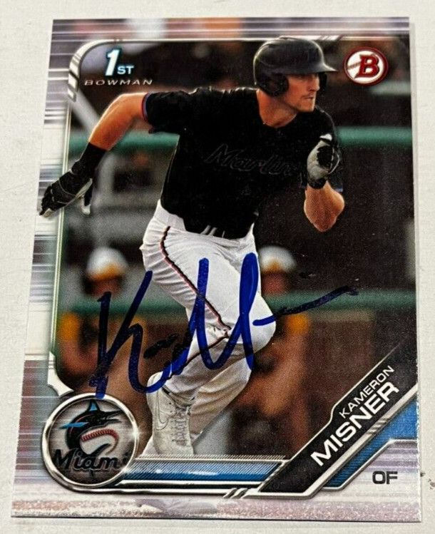 KAMERON MISNER SIGNED 2019 BOWMAN DRAFT PROSPECT ROOKIE CARD AUTO