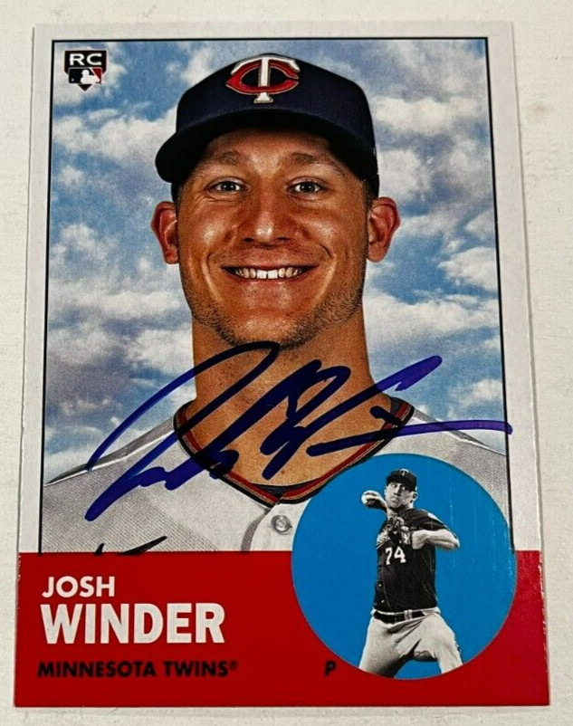 JOSH WINDER SIGNED 2022 TOPPS ARCHIVES ROOKIE BASEBALL CARD AUTO