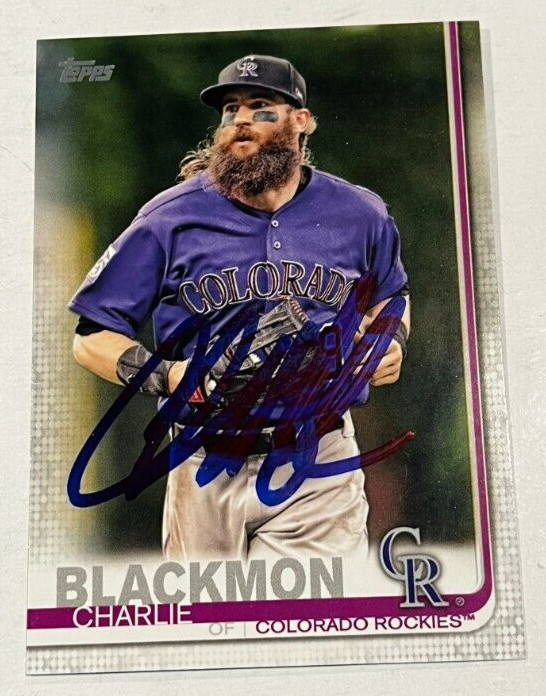 CHARLIE BLACKMON SIGNED 2019 TOPPS BASEBALL CARD AUTO