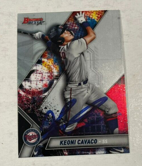 KEONI CAVACO SIGNED 2019 BOWMAN'S BEST ROOKIE BASEBALL CARD AUTO