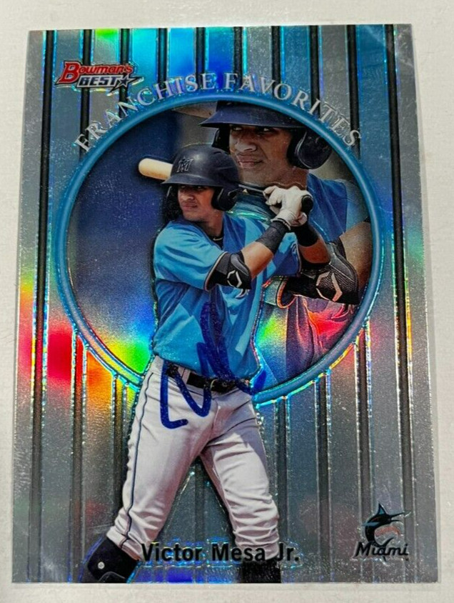 VICTOR MESA JR SIGNED 2019 BOWMAN'S BEST FRANCHISE FAVORITES ROOKIE CARD AUTO