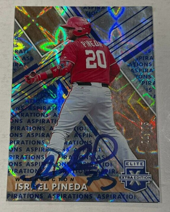 ISRAEL PINEDA SIGNED 2019 PANINI ELITE EXTRA EDITION BASEBALL CARD AUTO