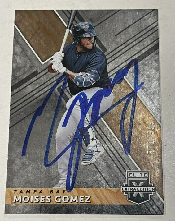 MOISES GOMEZ SIGNED 2019 PANINI ELITE EXTRA EDITION BASEBALL CARD AUTO