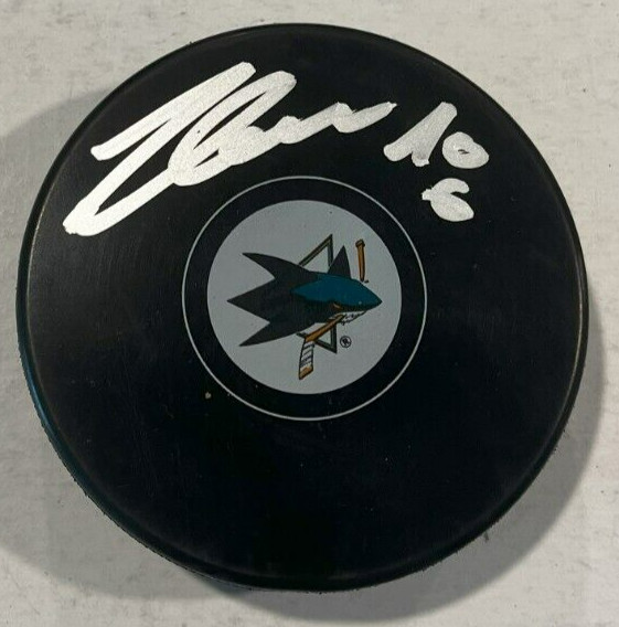 FILIP ZADINA SIGNED SAN JOSE SHARKS HOCKEY PUCK W/ CASE COA