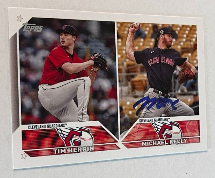 MICHAEL KELLY SIGNED 2023 TOPPS BASEBALL CARD AUTO