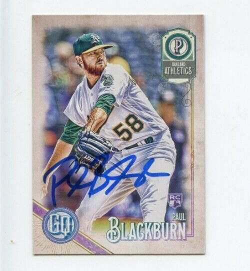 PAUL BLACKBURN SIGNED 2018 TOPPS GYPSY QUEEN BASEBALL CARD AUTO