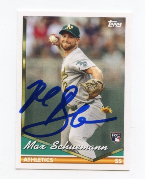 MAX SCHUEMANN SIGNED AUTOGRAPHED 2024 TOPPS ARCHIVES BASEBALL CARD AUTO
