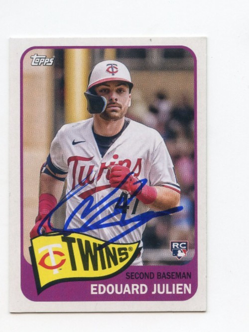 EDOUARD JULIEN SIGNED AUTOGRAPHED 2023 TOPPS ARCHIVES BASEBALL CARD AUTO
