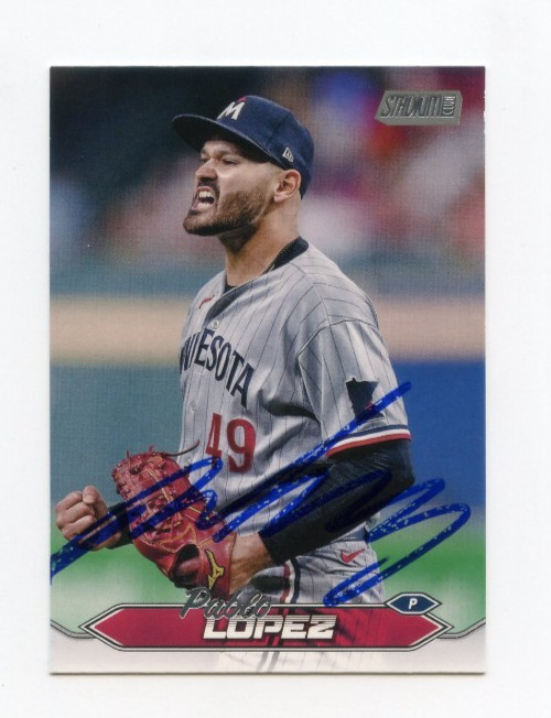 PABLO LOPEZ SIGNED AUTOGRAPHED 2024 STADIUM CLUB BASEBALL CARD AUTO