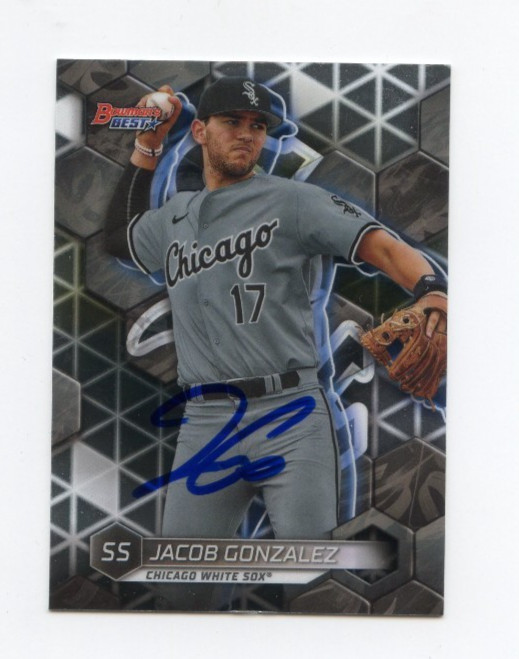 JACOB GONZALEZ SIGNED AUTOGRAPHED 2023 BOWMAN'S BEST BASEBALL CARD AUTO