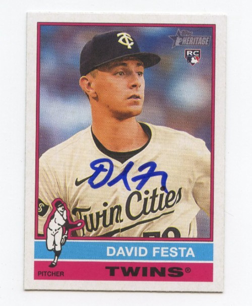 DAVID FESTA SIGNED AUTOGRAPHED 2025 TOPPS HERITAGE BASEBALL CARD AUTO