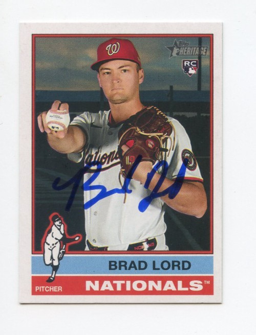 BRAD LORD SIGNED AUTOGRAPHED 2025 TOPPS HERITAGE BASEBALL CARD AUTO