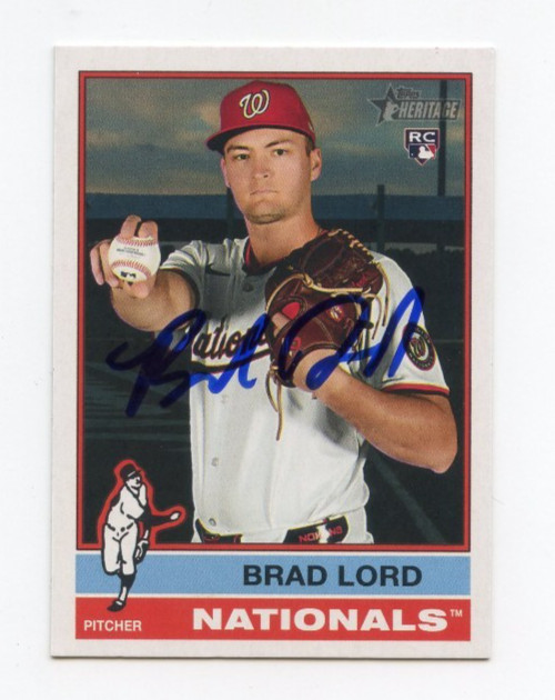 BRAD LORD SIGNED AUTOGRAPHED 2025 TOPPS HERITAGE BASEBALL CARD AUTO
