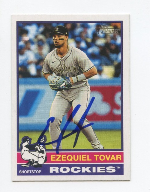 EZEQUIEL TOVAR SIGNED AUTOGRAPHED 2025 TOPPS HERITAGE BASEBALL CARD AUTO