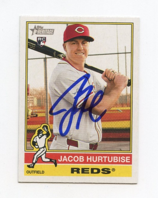 JACOB HURTUBISE SIGNED AUTOGRAPHED 2025 TOPPS HERITAGE BASEBALL CARD AUTO