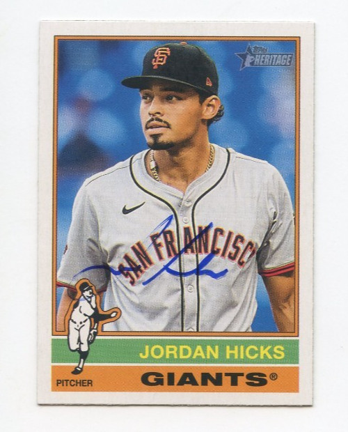 JORDAN HICKS SIGNED AUTOGRAPHED 2025 TOPPS HERITAGE BASEBALL CARD AUTO