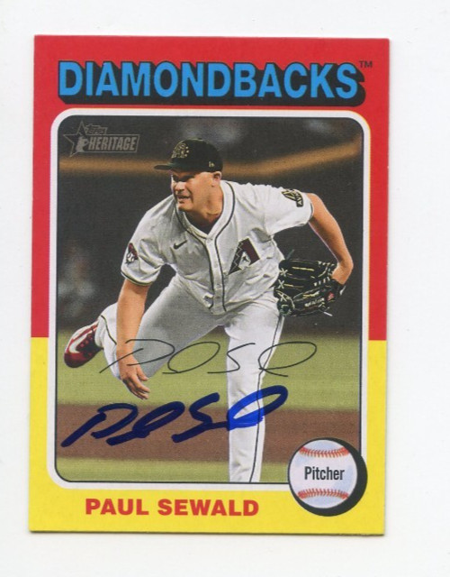PAUL SEWALD SIGNED AUTOGRAPHED 2024 TOPPS HERITAGE BASEBALL CARD AUTO