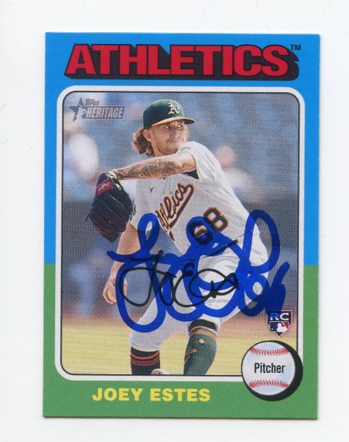 JOEY ESTES SIGNED AUTOGRAPHED 2024 TOPPS HERITAGE BASEBALL CARD AUTO
