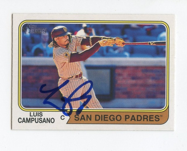 LUIS CAMPUSANO SIGNED AUTOGRAPHED 2023 TOPPS HERITAGE BASEBALL CARD AUTO