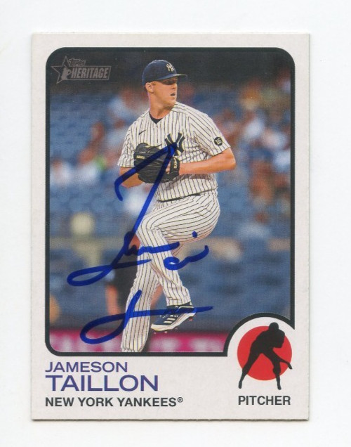 JAMESON TAILLON SIGNED AUTOGRAPHED 2022 TOPPS HERITAGE BASEBALL CARD AUTO