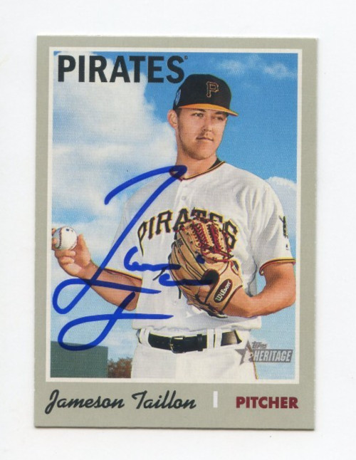 JAMESON TAILLON SIGNED AUTOGRAPHED 2019 TOPPS HERITAGE BASEBALL CARD AUTO
