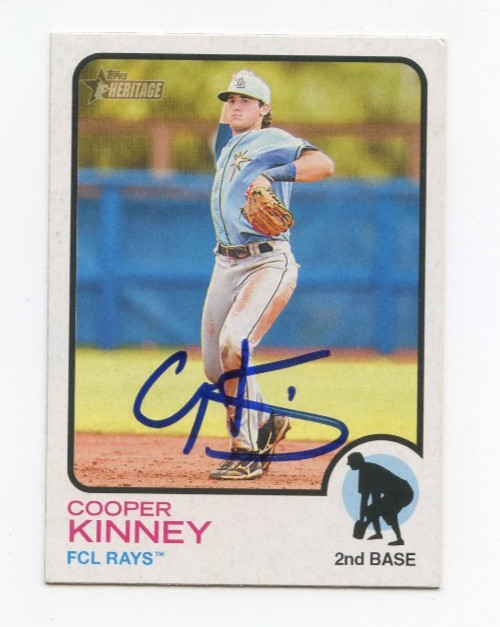 COOPER KINNEY SIGNED AUTOGRAPHED 2022 TOPPS HERITAGE MINORS CARD AUTO