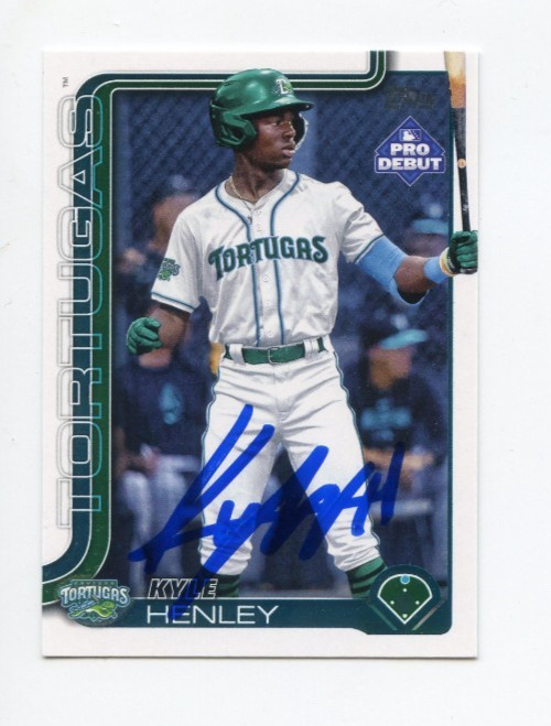 KYLE HENLEY SIGNED AUTOGRAPHED 2025 TOPPS PRO DEBUT BASEBALL CARD AUTO