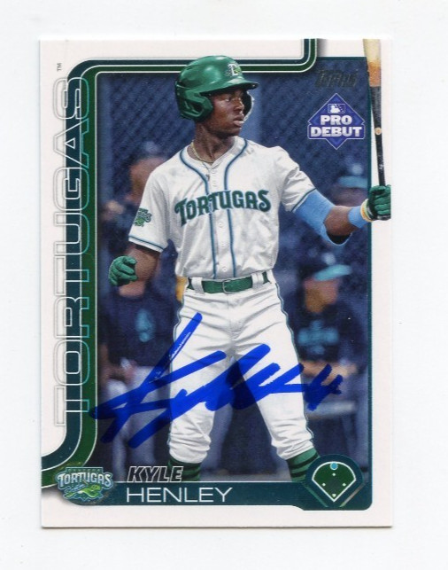 KYLE HENLEY SIGNED AUTOGRAPHED 2025 TOPPS PRO DEBUT BASEBALL CARD AUTO