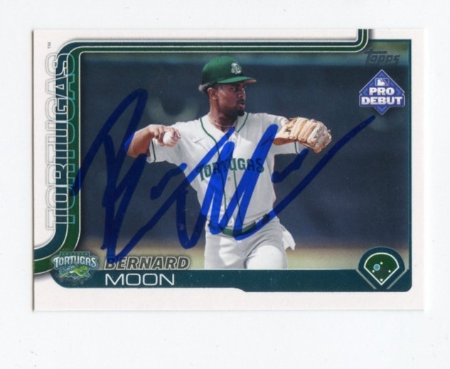 BERNARD MOON SIGNED AUTOGRAPHED 2025 TOPPS PRO DEBUT BASEBALL CARD AUTO